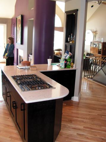 Custom shaped island with radius corner